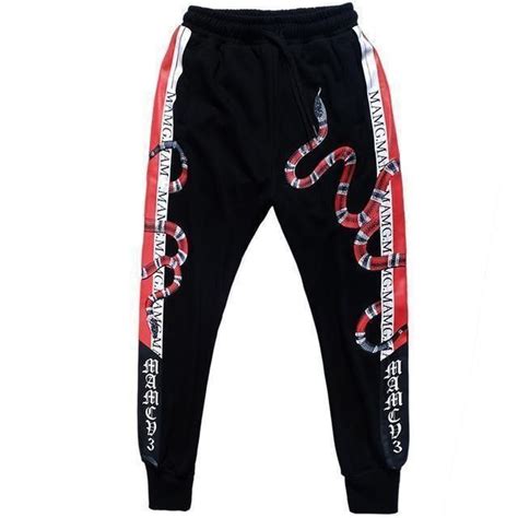 gucci snake joggers|Gucci Men's Sweatpants & Joggers .